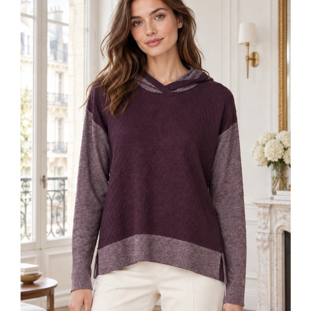 Smartwool Purple Shadow Pine Hoodie Sweater Size Small‎